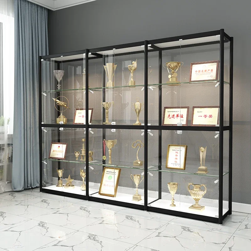 Certificate of Honor Cabinet Trophy Medal Display Cabinet Glass Cabinet Company Honor Wall Display Stand