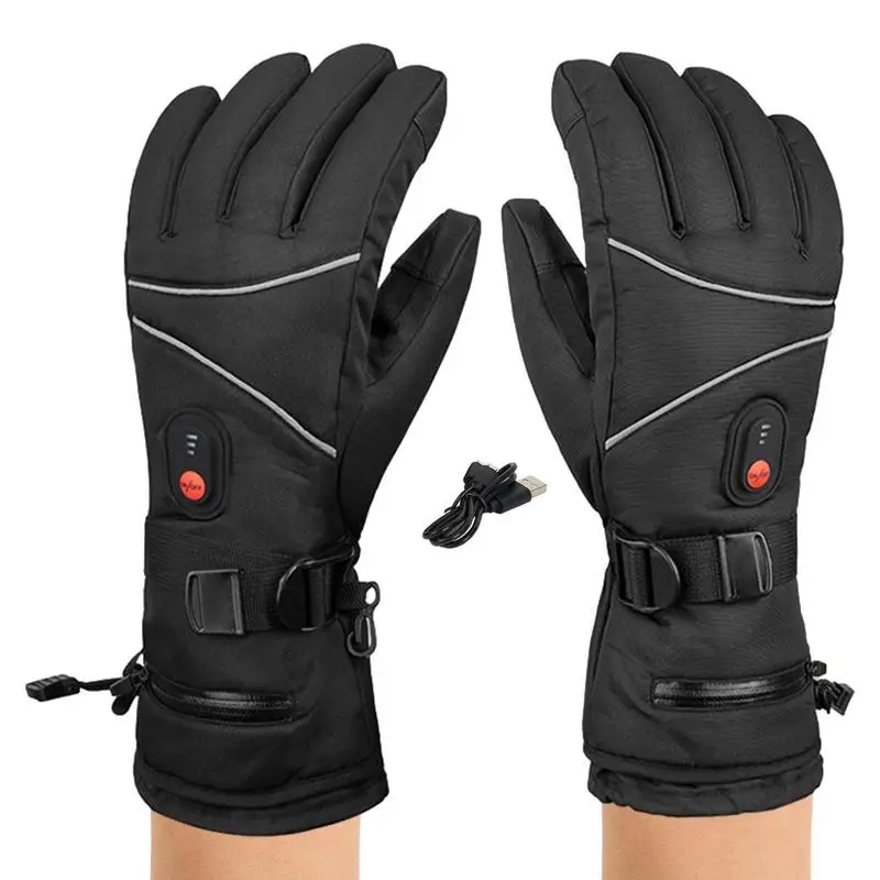 

Electric Heated Gloves Touchscreen Winter Hand Warmer Waterproof USB Rechargeable Heating Thermal Gloves For Running Riding Ski