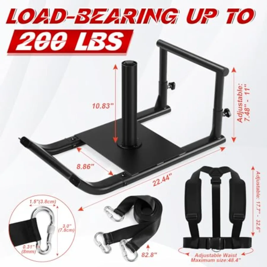 สเลดออกกำลังกายขนาดกลาง น้ำหนักปานกลาง ปรับความสูงได้ สำหรับฝึกความเร็ว ฝึกดันและดึง เหมาะสำหรับการออกกำลังกาย