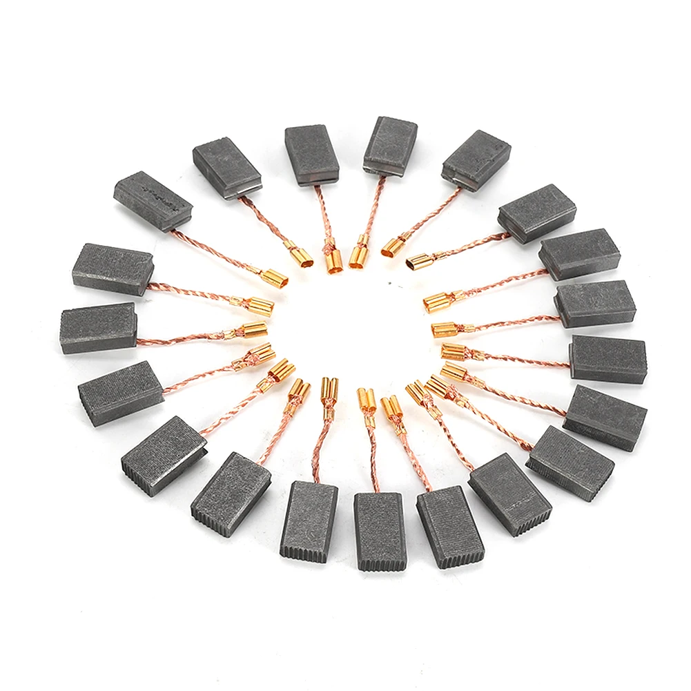 Imagem -05 - Escovas de Carbono para Motores Elétricos Rebarbadora Motor Elétrico Escova Acessórios de Peças 5*10*15 mm Bosch 125 14150 20 Pcs