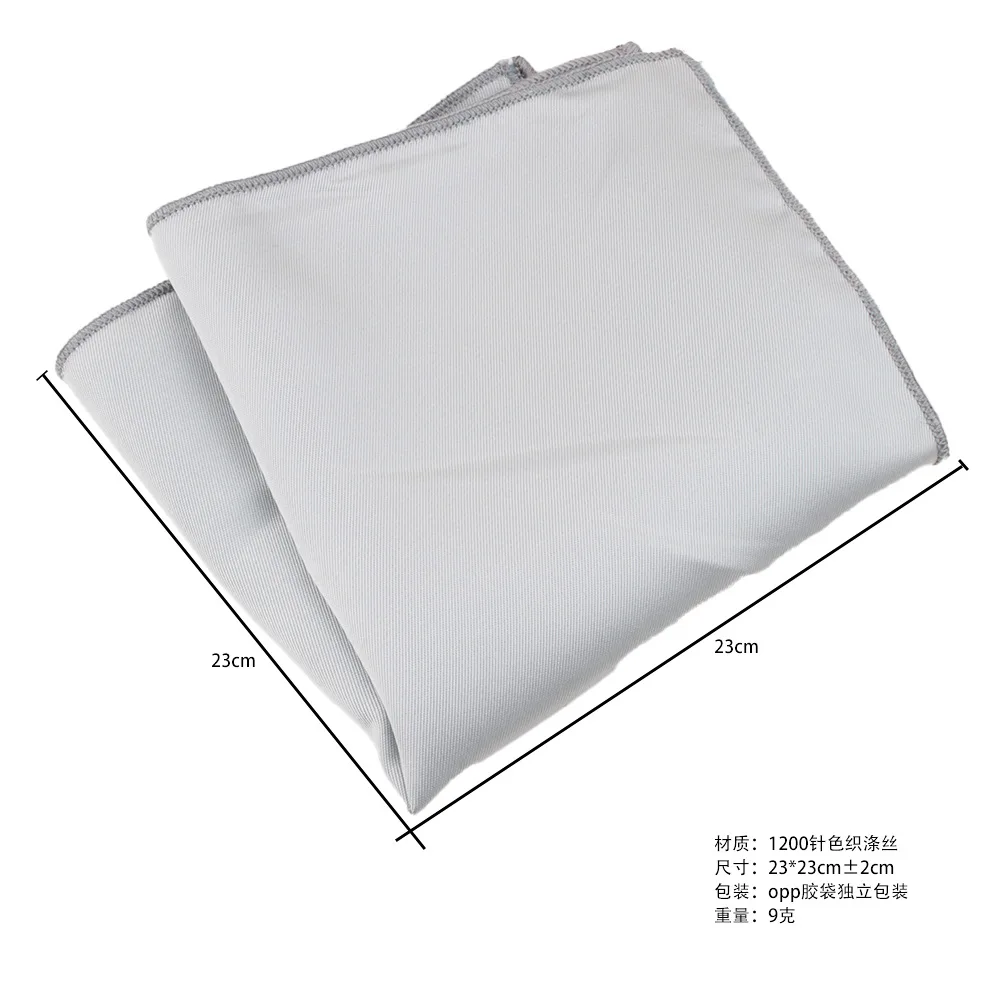 5 قطعة غزل مصبوغ البوليستر الحرير الراقية الأبيض جيب منشفة الرجال دعوى الأعمال الصدر بلون دعوى منديل مربع 23 سنتيمتر