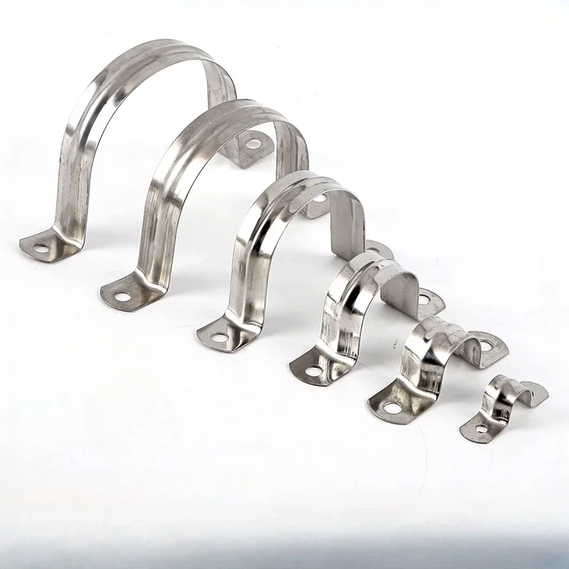 10/20pcs M5-M20 Stainless Steel U-shaped Buckle Card Saddle Card Fixed Water Pipe Clamp Fixed Buckle Saddle Throat Hoop