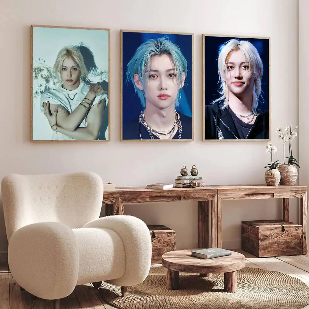Korean Singers And Dancers Idol Cool F-Felix Poster Self Adhesive Waterproof Ideal For Living Room Bedroom Bar Decoration