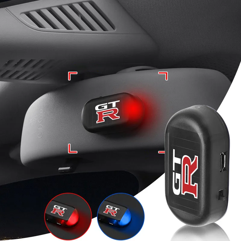 

1 шт. автомобильная беспроводная противоугонная лампа на солнечной энергии, светодиодная мигающая лампа для Nissan GTR C210 R30 GTS-R R33 R34 GT-R R35 Nismo