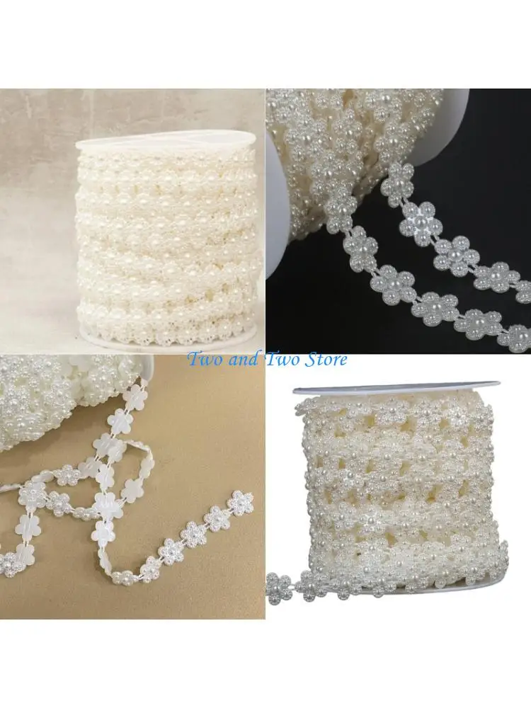 

HX6F Artificial Pearls Bead Garlands 13mm Pearls Beads Chain Garland for Jewelry Making Party Wedding Home Decoration