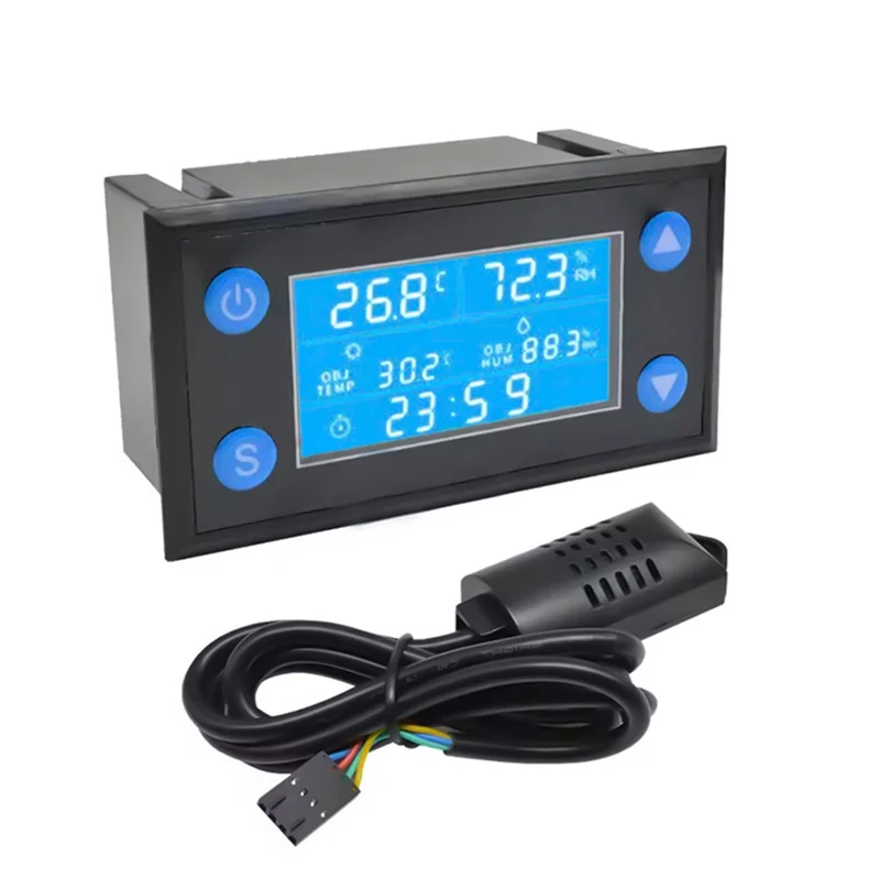 N82R W1212 Digital Temperature Humidity Controller Timer SHT20 Sensor Probe For Incubator Aquarium Thermostat Humidistat
