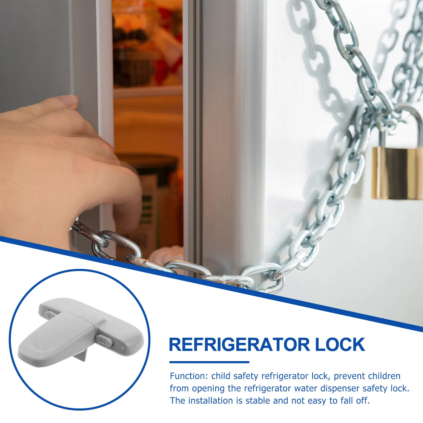 1Pcs Premium Child Safety Lock for Refrigerator Freezer Cabinet Drawer Toilet Install Strong Adhesive Secure Latch