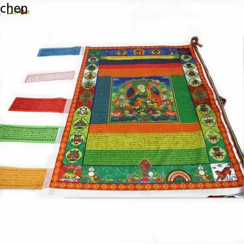 five color printed colorful banner wind horse flag sutra flag ethnic products satin banner