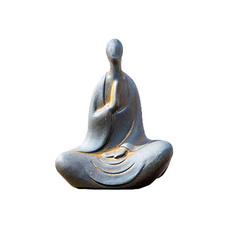 New Chinese Style Zen Faceless Buddha Statue Handmade Resin Art Decor for Home Living Room Desktop Ornament