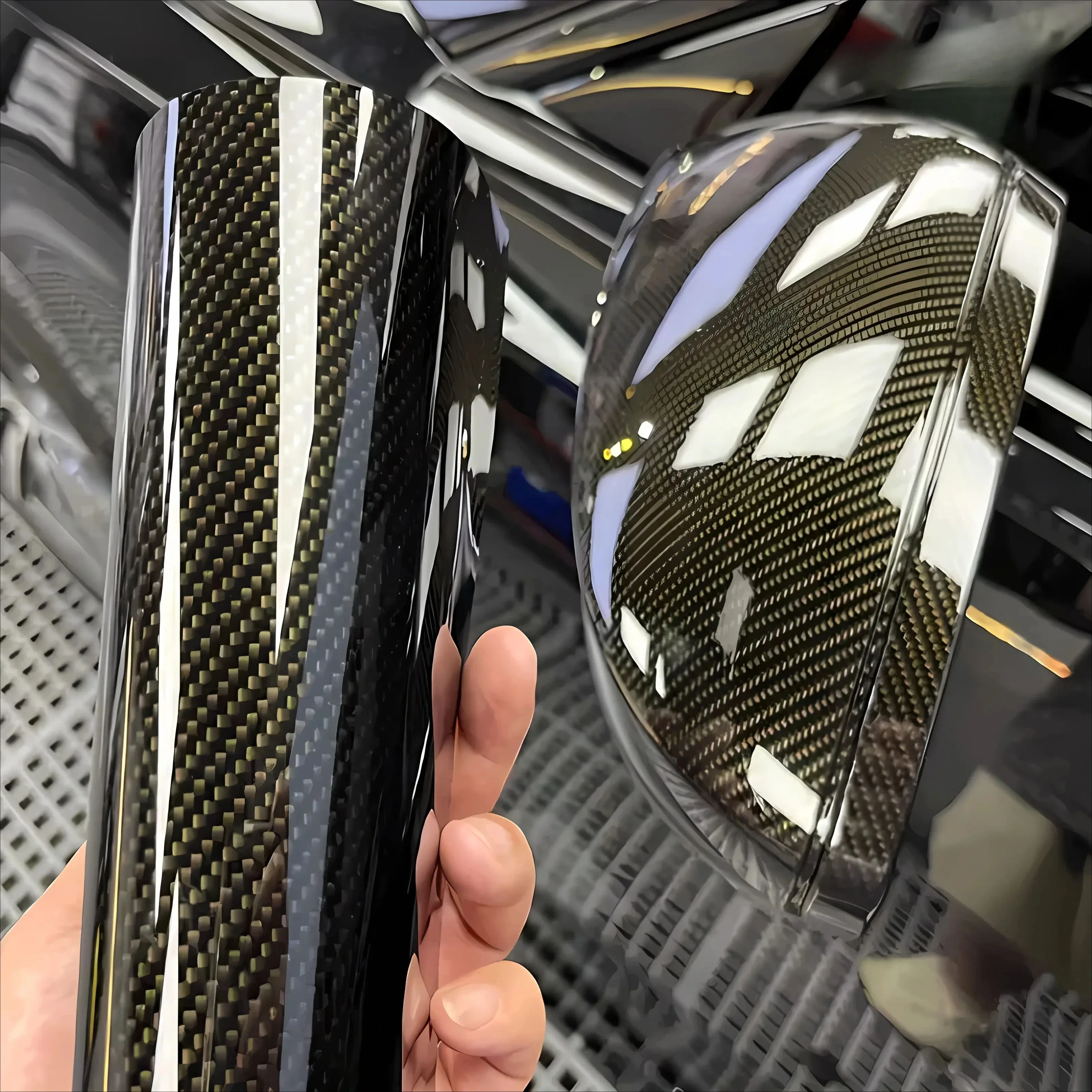 

7D Carbon Fiber Roll Film Stickers Car Wrapping Foil DIY Vinyl Film Auto Interior Styling Carbon Fiber Decorative