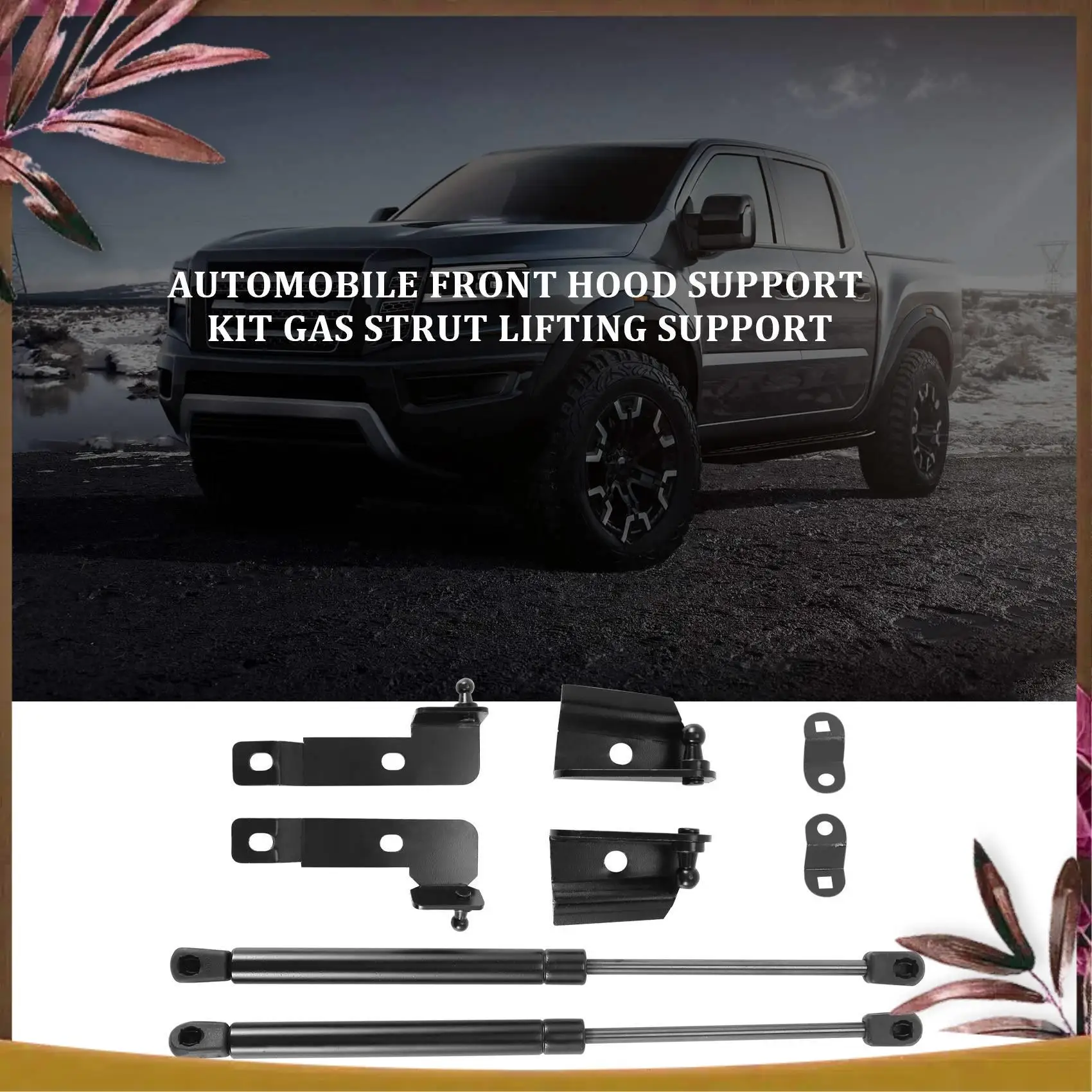 

AB59-Car Front Bonnet Hood Cover Support Kit Gas Struts Lift Support For Nissan Frontier Navara D40 2004-2018 For Pathfinder (R5