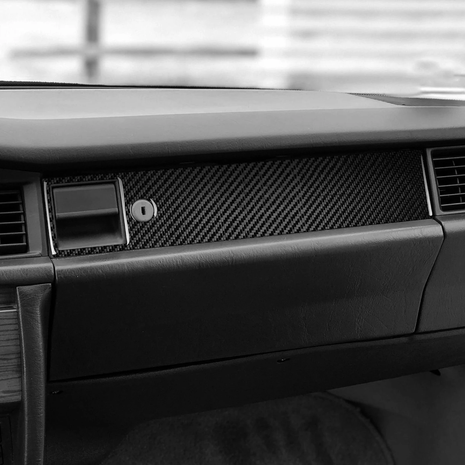 For Mercedes-Benz W201 190/190E 1982-1993 Carbon Fiber Central Control Instrument Panel Car Accessories Decorative Stickers