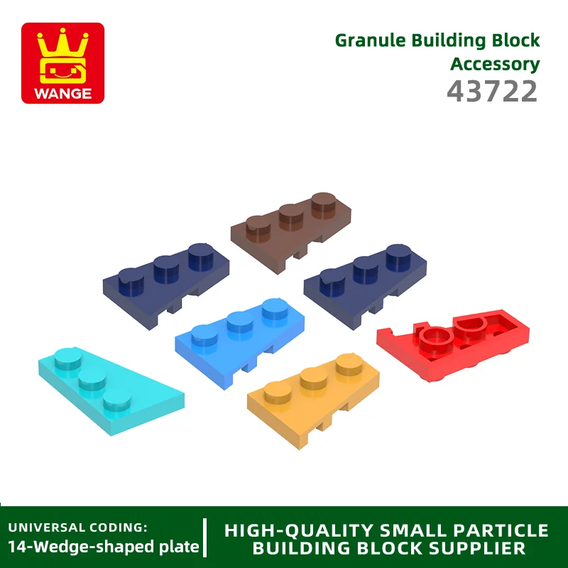 Wange 158Pcs/lot 43723 2x3 Right Wedge Plate  Building Blocks MOC Accessories Compatible With Bricks Children Toys Gift Box