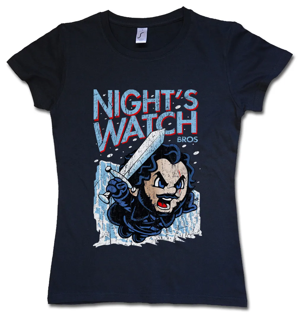 

Night's Bros Women T-Shirt Game Watch Jon of The Wall Snow Fun Sword Ice Thrones