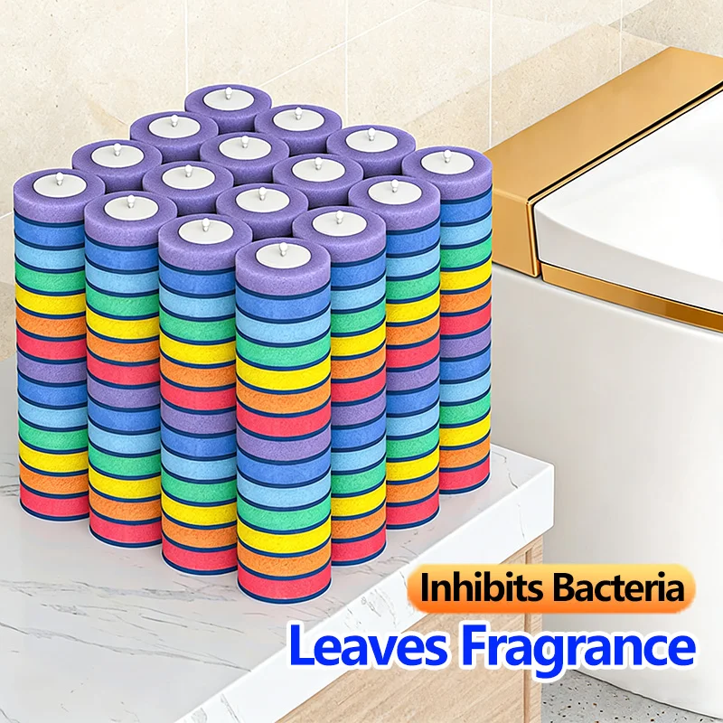 

12/18PCS Toilet Brush Disposable Replacement Head, Flexible Cleaning Brush Head Deep Fresh Scents WC Wall-Mounted Toilet Brush