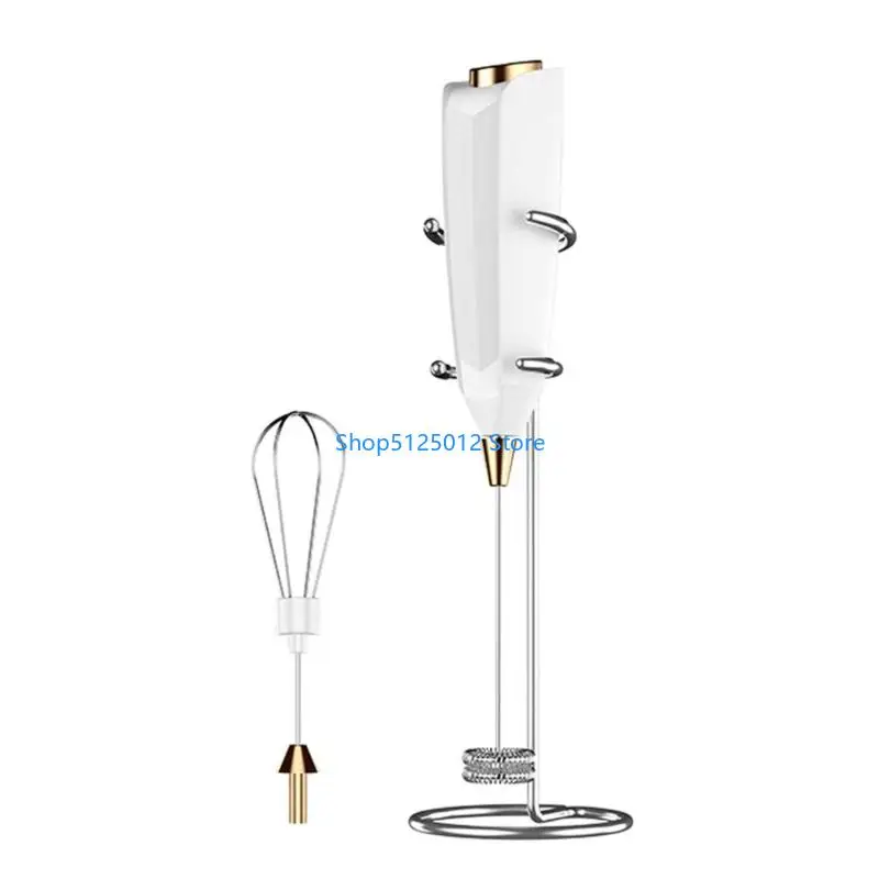 G8TC Stainless Steel Milk Frothing Wand with Detachable Whisk Heads Automatic Stirring Function Suitable for Coffee Eggs