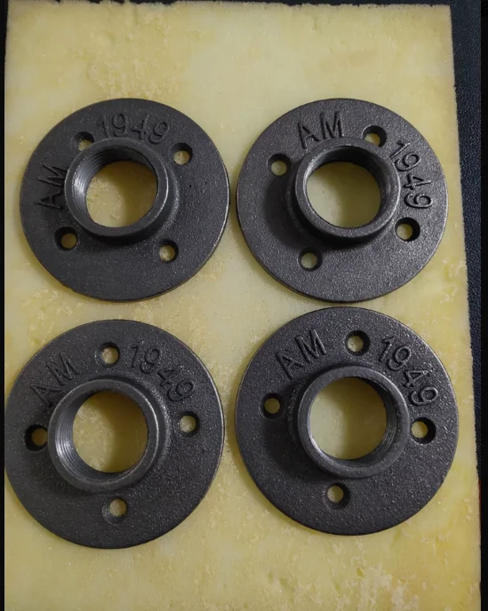 1pc Iron Pipe Fittings Wall Mount Floor Antique DN15~DN50 Flange Piece Hardware Tool Cast Iron Flanges Gietijzeren Buisleidingen