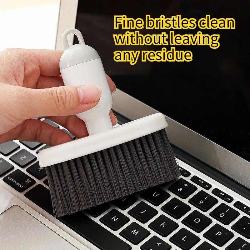 2‑in‑1 Multifunctional Cleaning Brush Soft Bristle Dust Remover Tool for Keyboard Gap Desktop Household Dust Sweeping Accessory