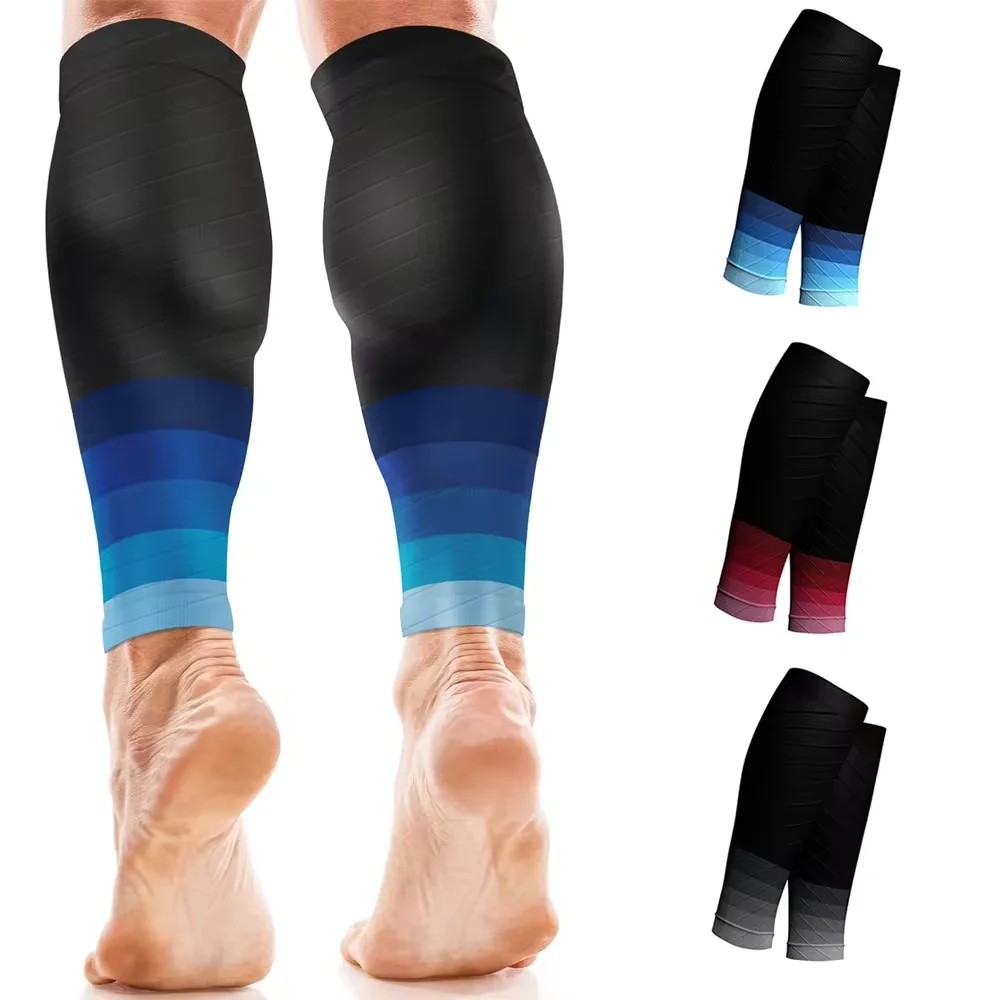 1 Pair Compression Calf Sleeve Basketball Volleyball Men Support Elastic Cycling Leg Warmers Running Football Sport Leg Sleeves