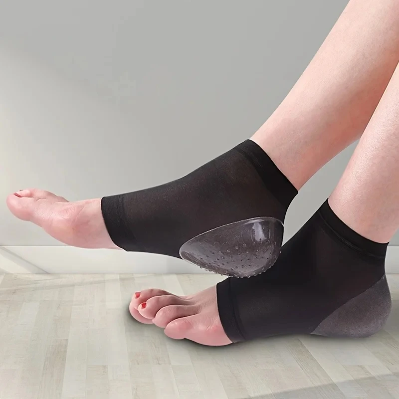 3 Pairs Ankle Support Brace Best Ankle Compression Supp Upgraded High Elasticity Breathable Silicone Sock Ankle Protection Sock