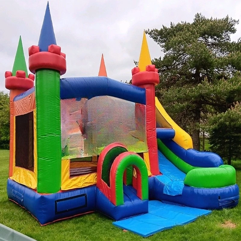 Portable commercial inflatable trampoline slide combination inflatable castle playground cartoon trampoline
