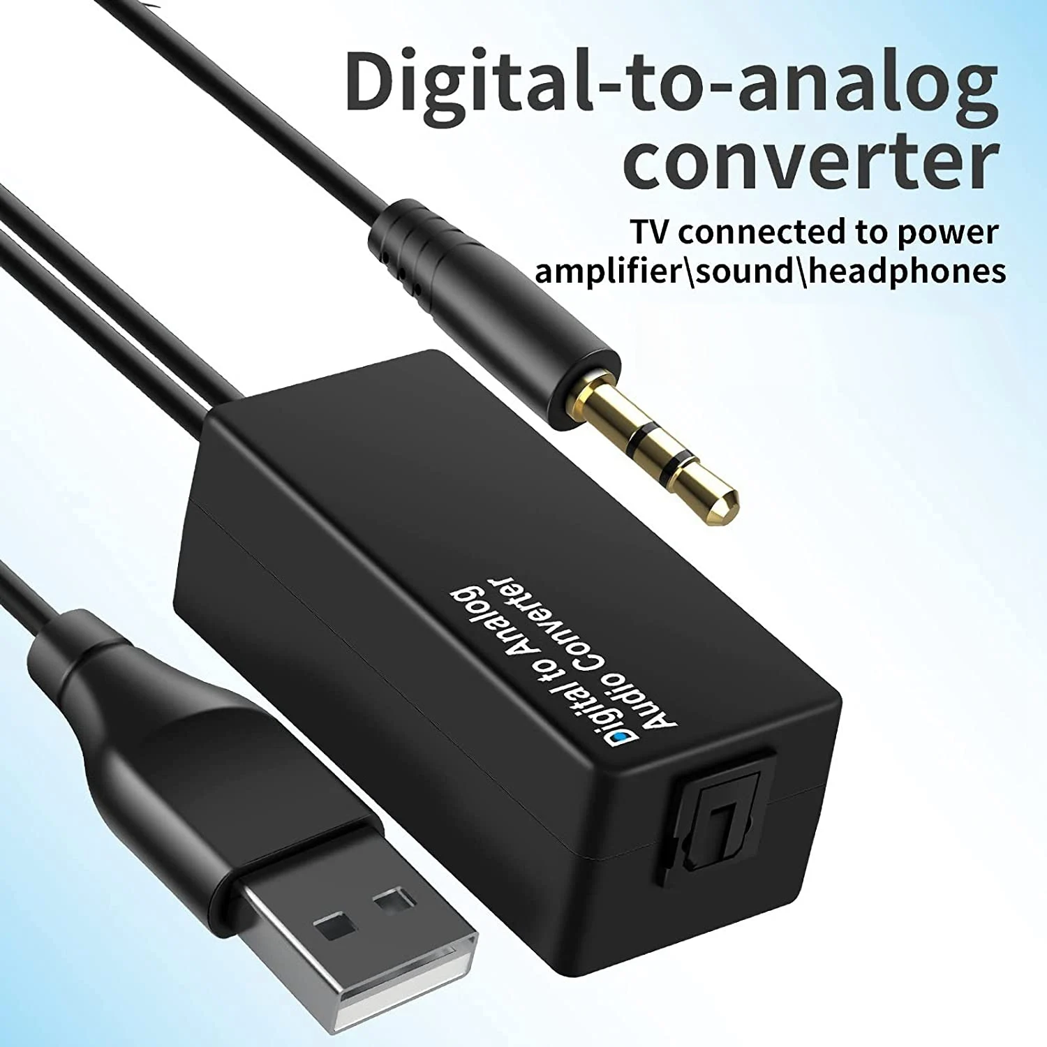 Convertitore Audio da digitale ad analogico 192KHz, DAC Digital Optical Toslink all'adattatore per cavo Audio Jack analogico da 3.5mm