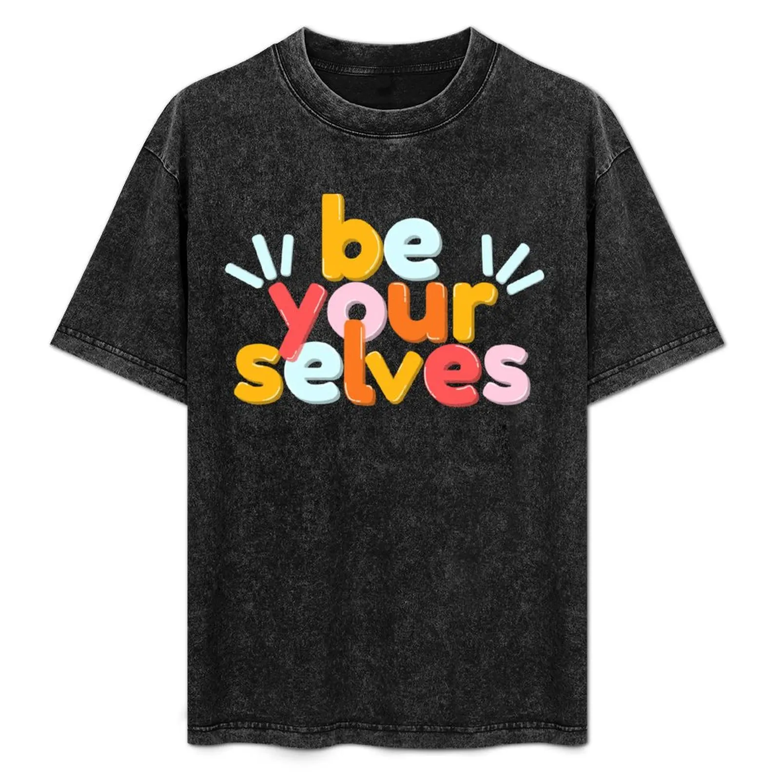 be yourselves T-Shirt oversizeds rapper graphic tees luxury t-shirt mens graphic t-shirts hip hop