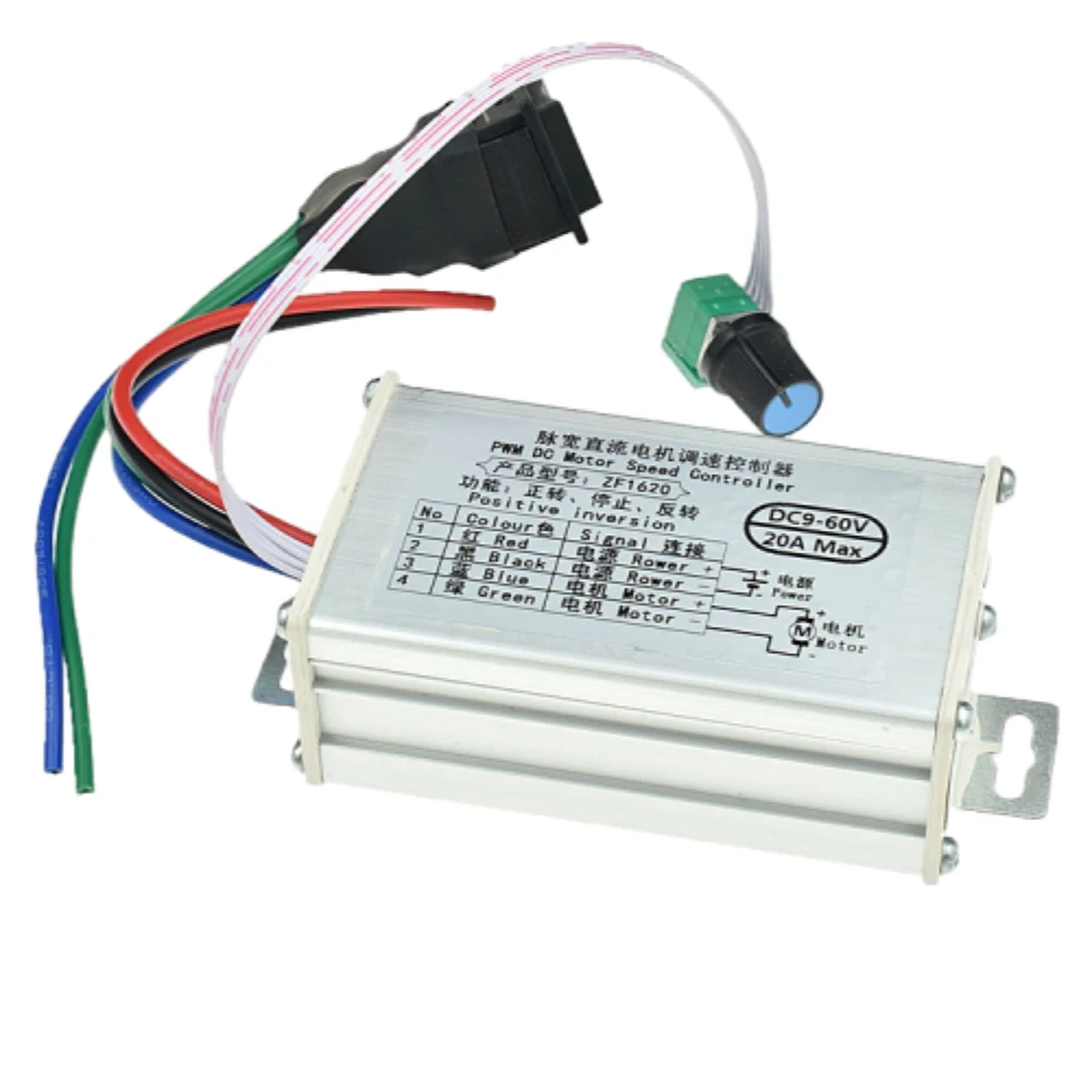 

DC Motor Governor DC12V-60V Forward and Reverse Brush Motor Regulator High-power Pulse Width Motor Driver