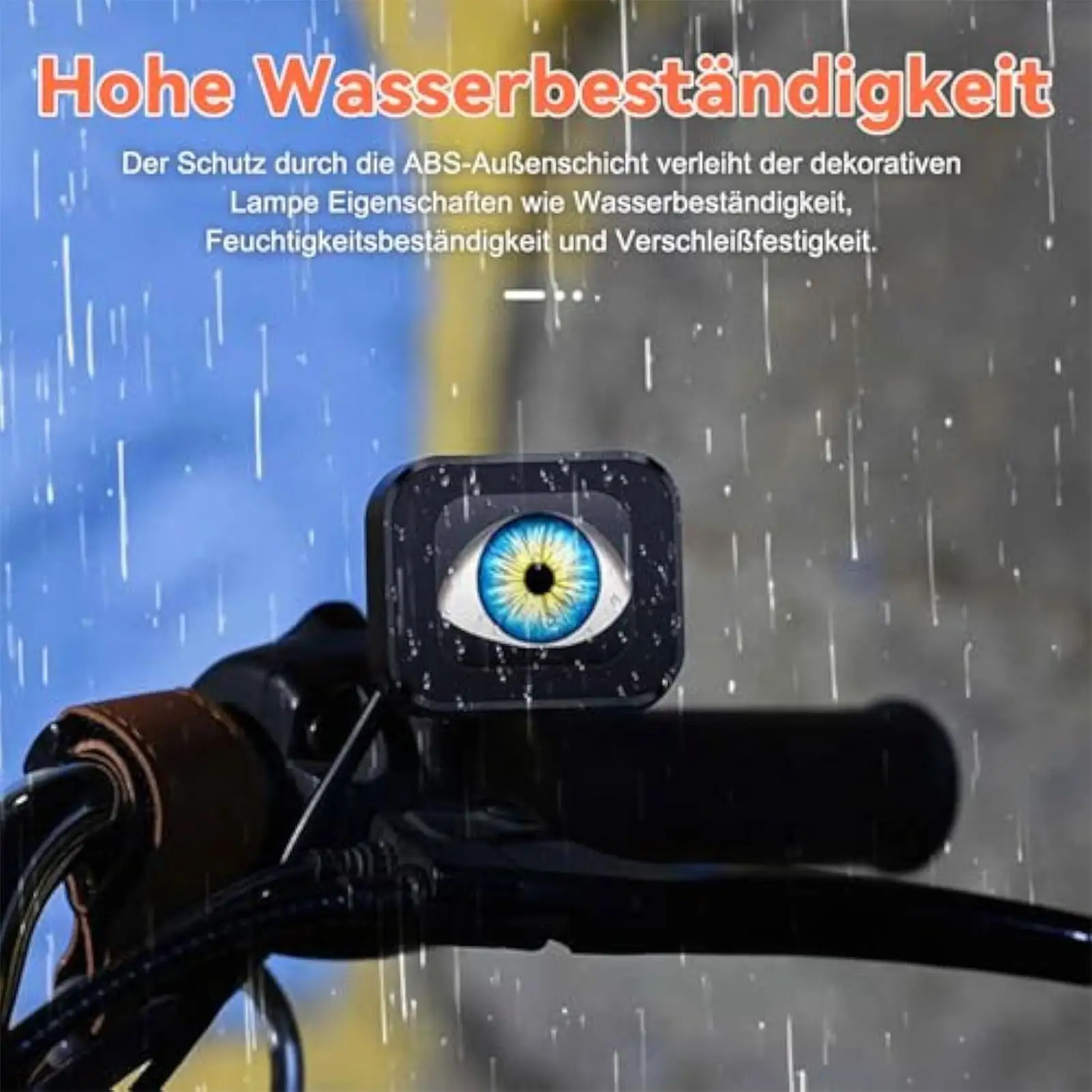 Motorcycle LED Eyes 12-36V Animated 6-Mode Waterproof Remote Control Motorcycle Eyeball Glowing Lights For Electric Bicycles