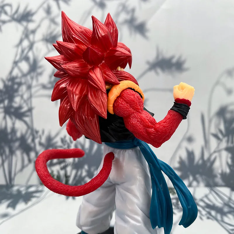 22cm Seven Dragon Ball Handmade Wujita Super Four Red Hair Wukong Saiya Handmade Box Handmade Model Goku Animation Model