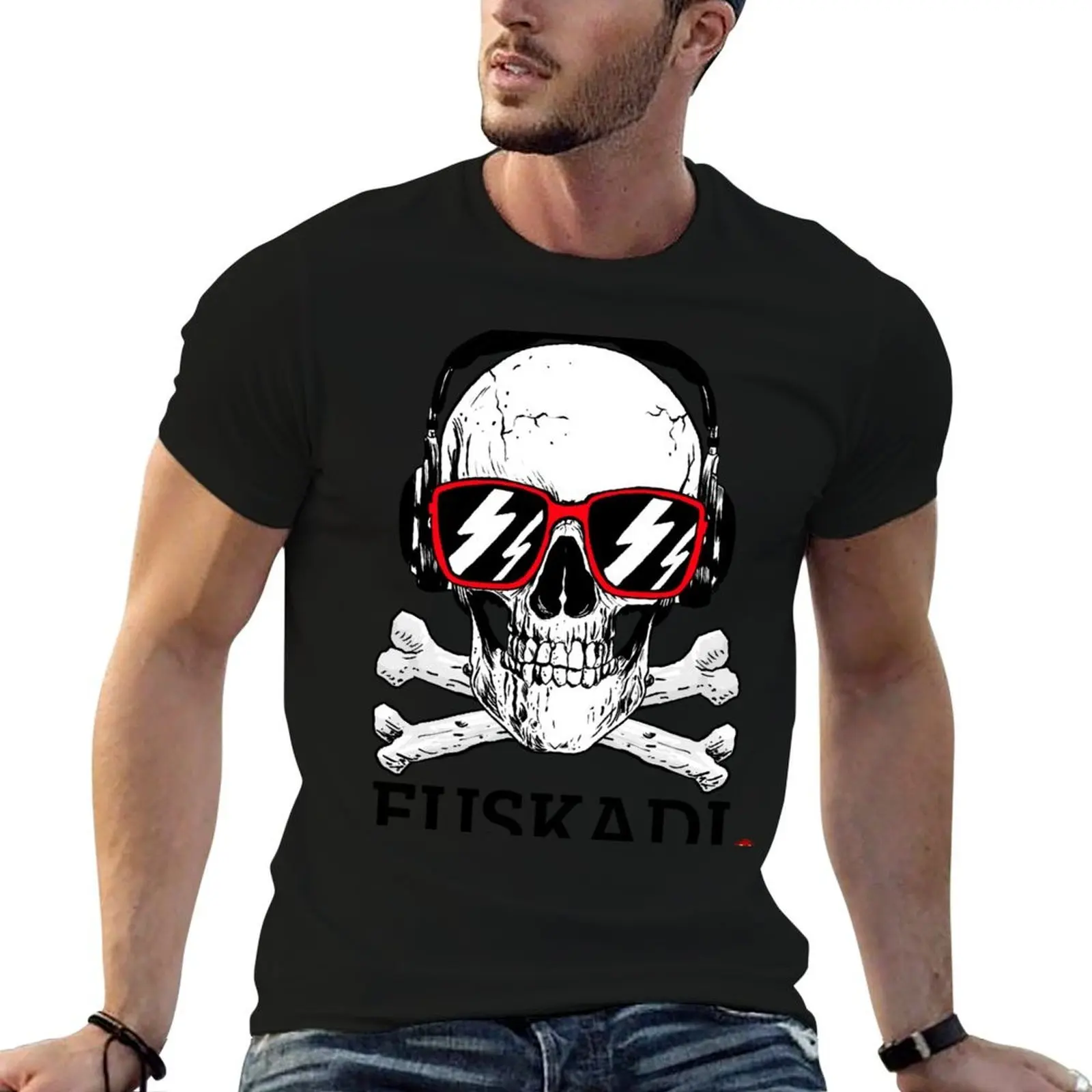 

Euskadi Basque Skull Euskal Garezurra T-Shirt cotton tshirt 100% t shirt man plain mens graphic t shirts T-shirt