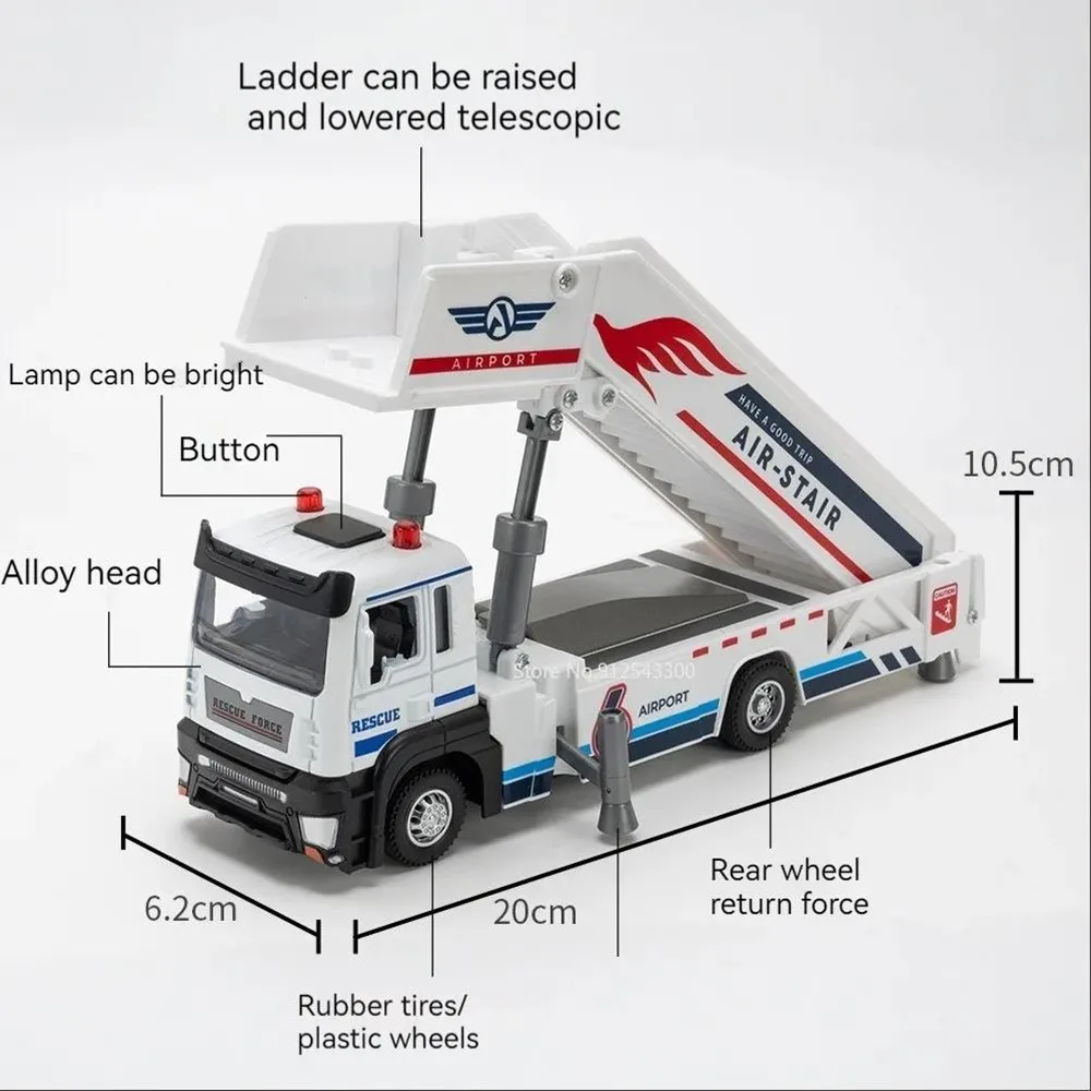 مقياس 1:32 ألعاب سيارات الصعود سبيكة دييكاست نماذج ضوء الصوت مكافحة الضباب شاحنة رذاذ سيارة التراجع المركبات الأولاد هدايا مثالية