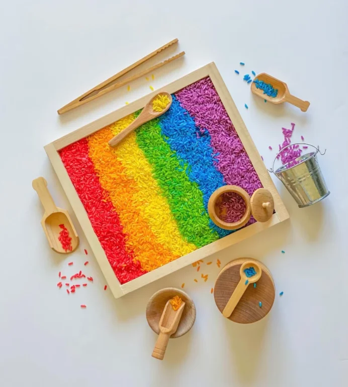 500g Sensory Bin Rice Filler in Rainbow Colors Choose Your Color Montessori Waldorf Pretend Play Toy Gift Souptoys