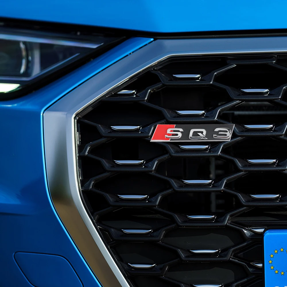 ثلاثية الأبعاد ABS غطاء السيارة الجبهة مصبغة شعار لاصقة تزيين لأودي SQ3 SQ4 SQ5 SQ6 SQ7 SQ8 شارة شعار السيارات التصميم تجديد الملحقات #5