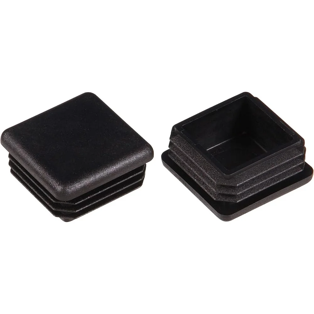 1 Inch Square Furniture Tips 8 Pack Plastic Protectors Hardwood Floors Durable Non-Slip Furniture Feet Pads