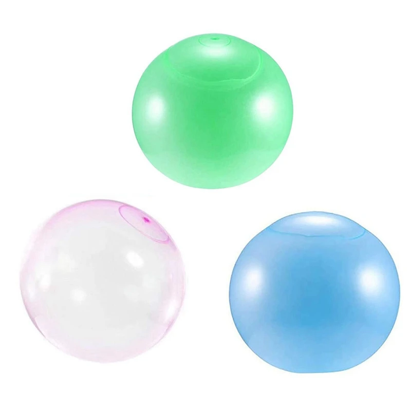 Paquete de 3 bolas llenas de agua para niños, Bola de burbuja gigante de 120Cm, Bola de agua inflable para niños, juego de Fiesta al aire libre, grandes regalos