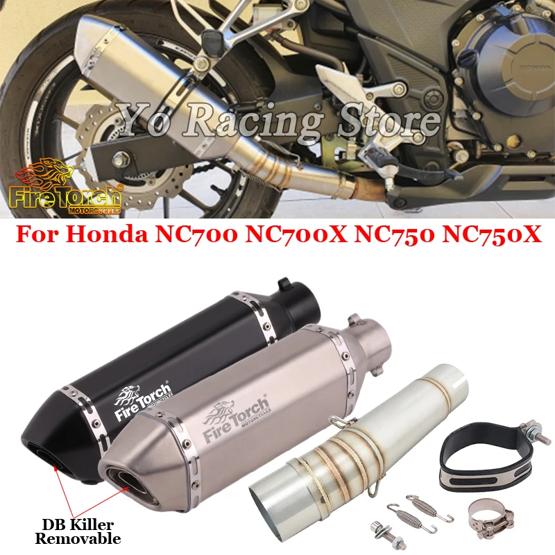 

Slip On For Honda NC700 NC700X NC750 NC750X NC750S Motorcycle Exhaust Muffler Modified Middle Link Pipe Escape Moto DB Killer