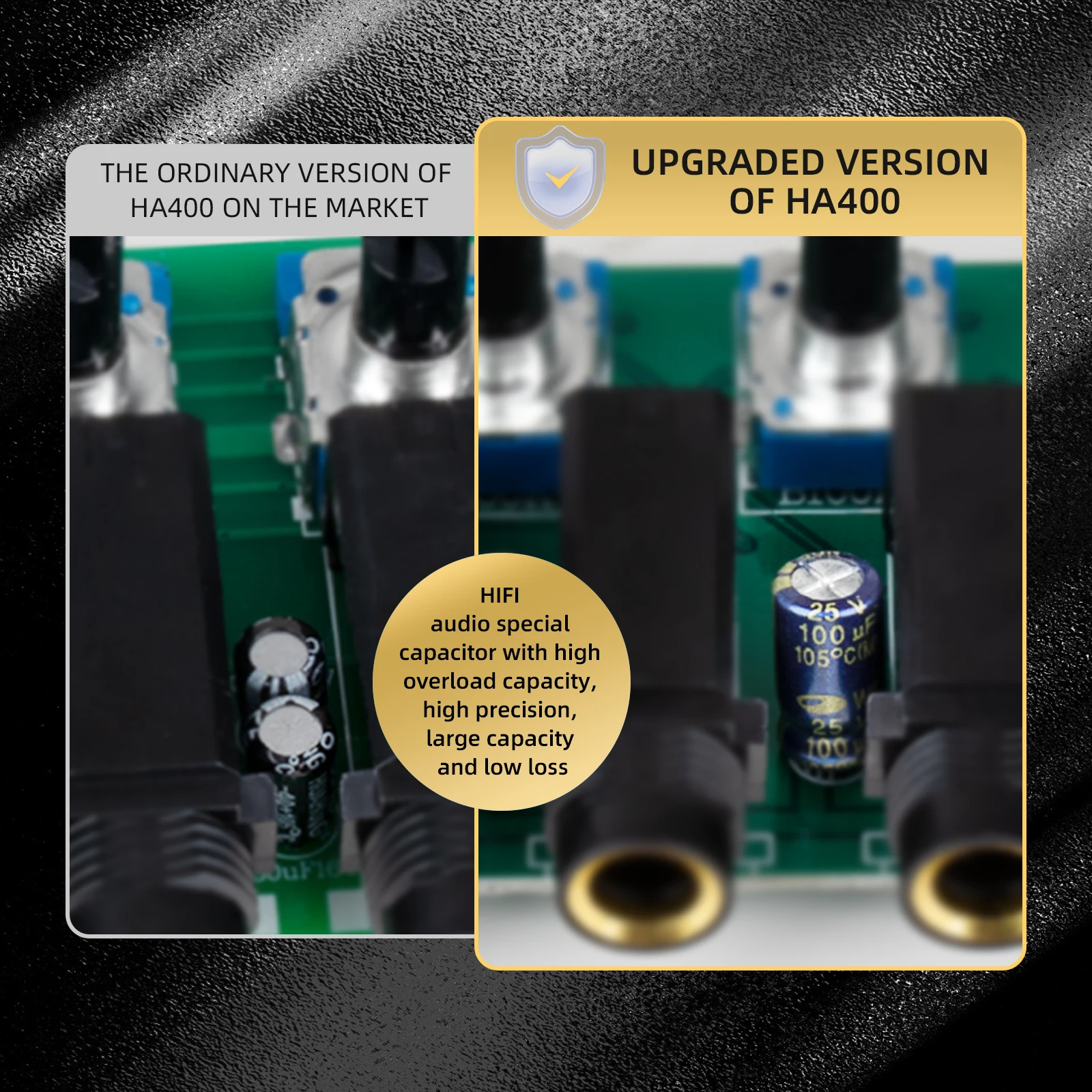 HA400 amplificador de auriculares estéreo de 4 canales, distribuidor de auriculares, Mini ultracompacto para mezclador de música, amplificadores de grabación