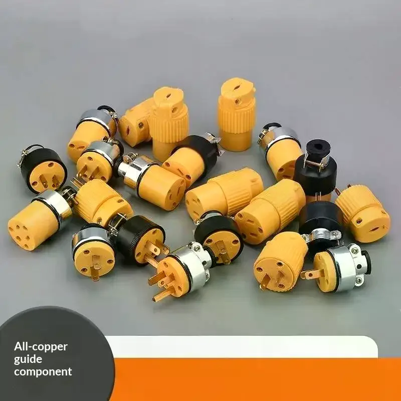 1Pcs Detachable Assembly In-line Power Cord Plug 125V American 15A NEMA 1-15P 5-15P US Industry Waterproof Wiring Plug Connecto