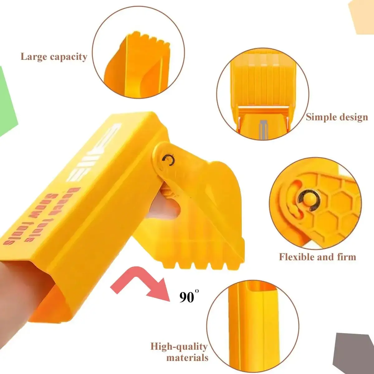 2Pcs Large Excavator Digging Arm Beach Toy Plastic Sand Snow Shovel Dig Soil Sand Water Play Outdoor Tool Kids Adult Summer Gift
