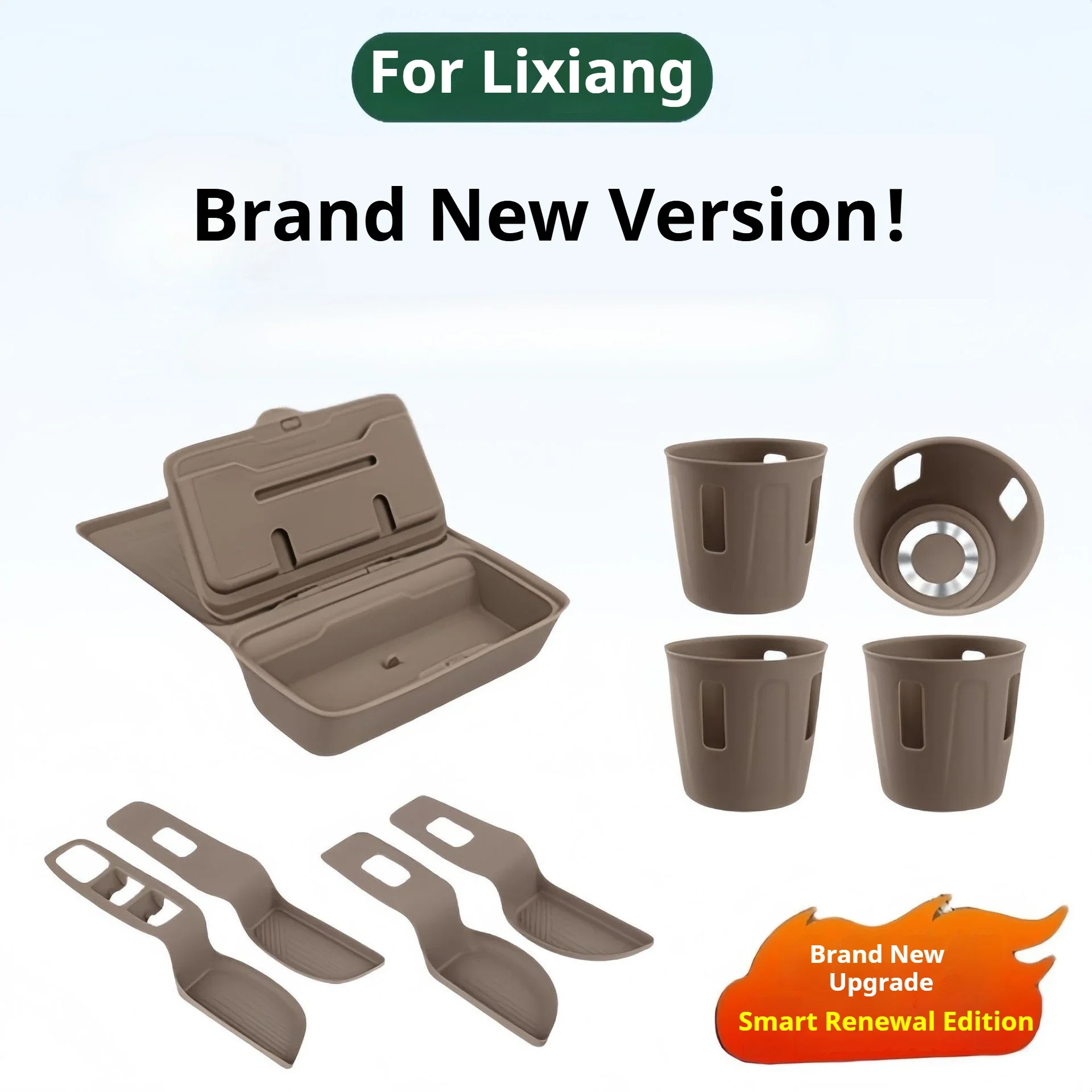 

For Li Lixiang L6 L7 L8 L9 Central Control Silicone Wireless Charging Storage Box Water Cup Anti-slip Holder Door Handle Pad