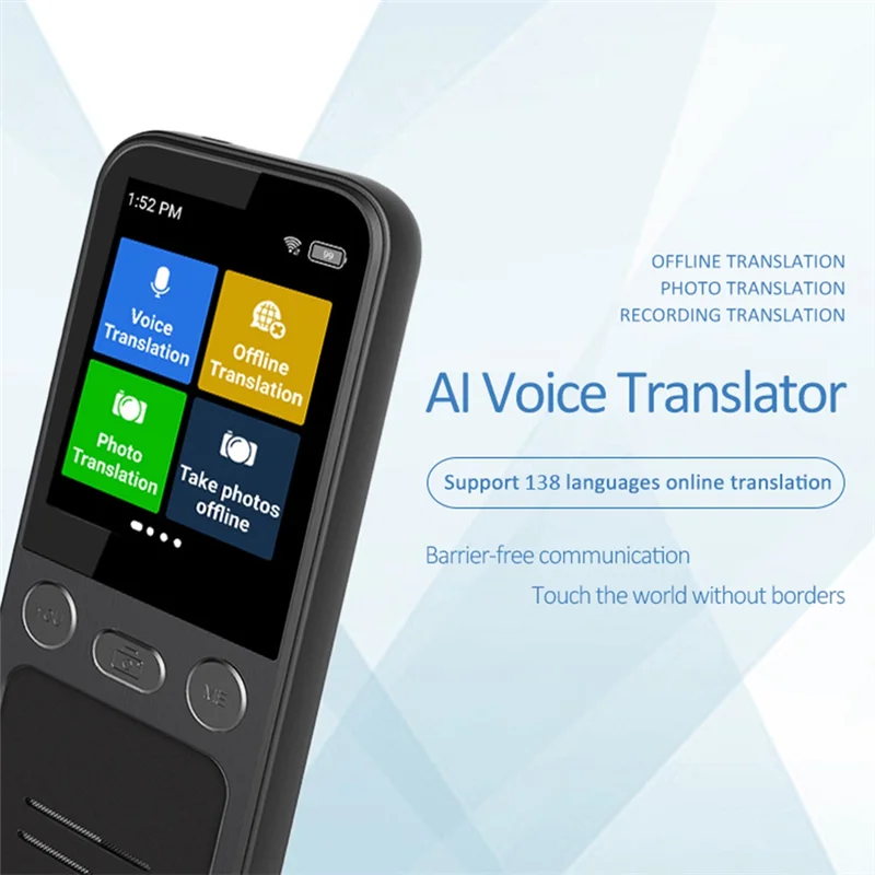 Máquina traductora ABMF-Smart Voice T16, 137 idiomas múltiples en tiempo Real, traducción instantánea hors línea en línea