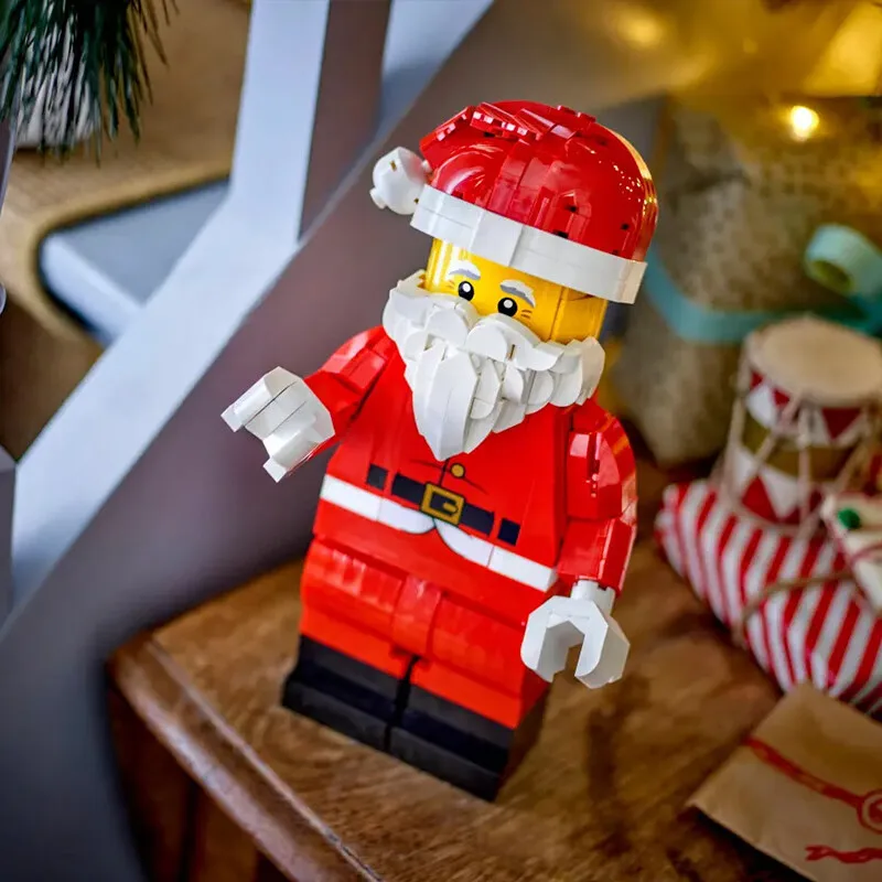 재고 있음 40820 대형 산타클로스 블록 조립 장난감 어린이 및 성인용 크리스마스 홈 장식 선물