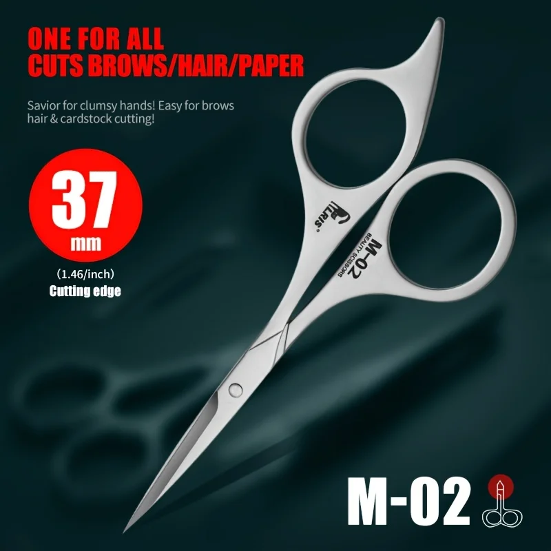 Professional Stainless Steel Scissors, Ergonomic Design, High-precision Blade, Sharp and Durable, Suitable for Cutting Eyebrows