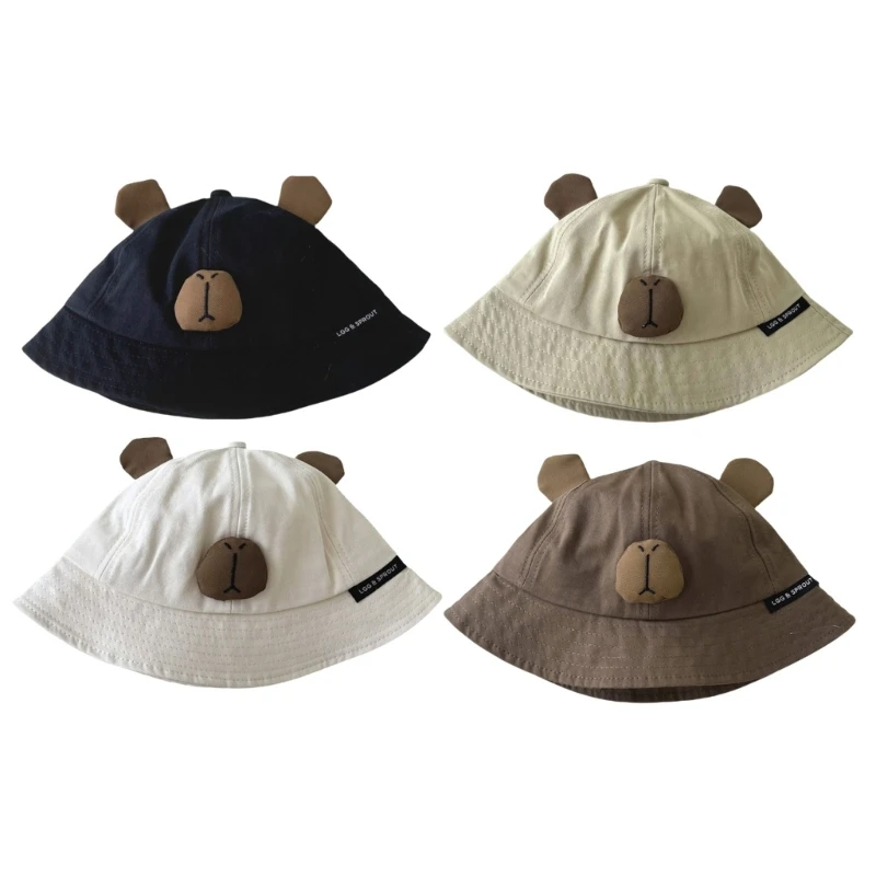 Boys and Girls Fisherman Hat Cotton Bucket Caps Comfortable with Adjustable Head Circumference for Ages 2-5T Kids