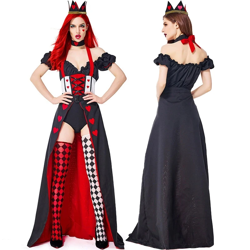halloween-poker-queen-of-hearts-adult-women's-sexy-cosplay-costume-card-game-theme-party-outfit-adult-lady‘s-sexy-fancy-dress-up