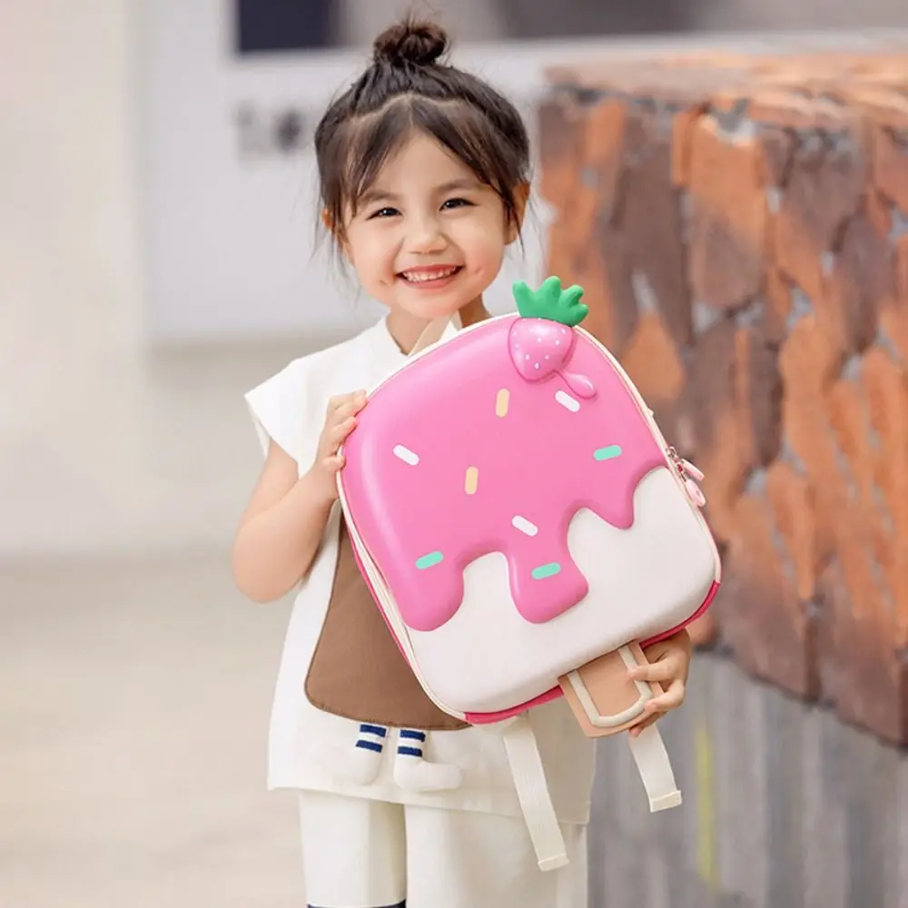 Casual Cute Kids Backpack Ice-cream Shape Cartoon Preschool Baby Bag Eggshell Lightweight Kindergarten School Bag Children