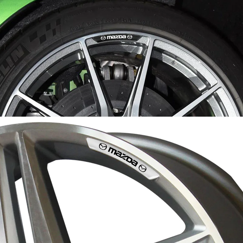 4 قطعة سيارة عجلات مائي الإطارات الحافات سباق ملصق لمازدا CX 3 5 7 2 4 6 CX-8 CX-5 CX-9 CX-4 CX-3 CX-7 GH ذراع عربة BT-50 كارول #5