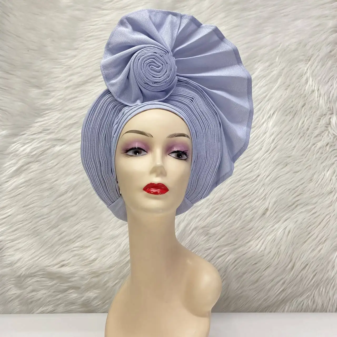 2023 Latest Design Head Wrap African Aso Oke Gele Headtie African Turban Cap already Made Femme Auto Gele For Party Z616-2