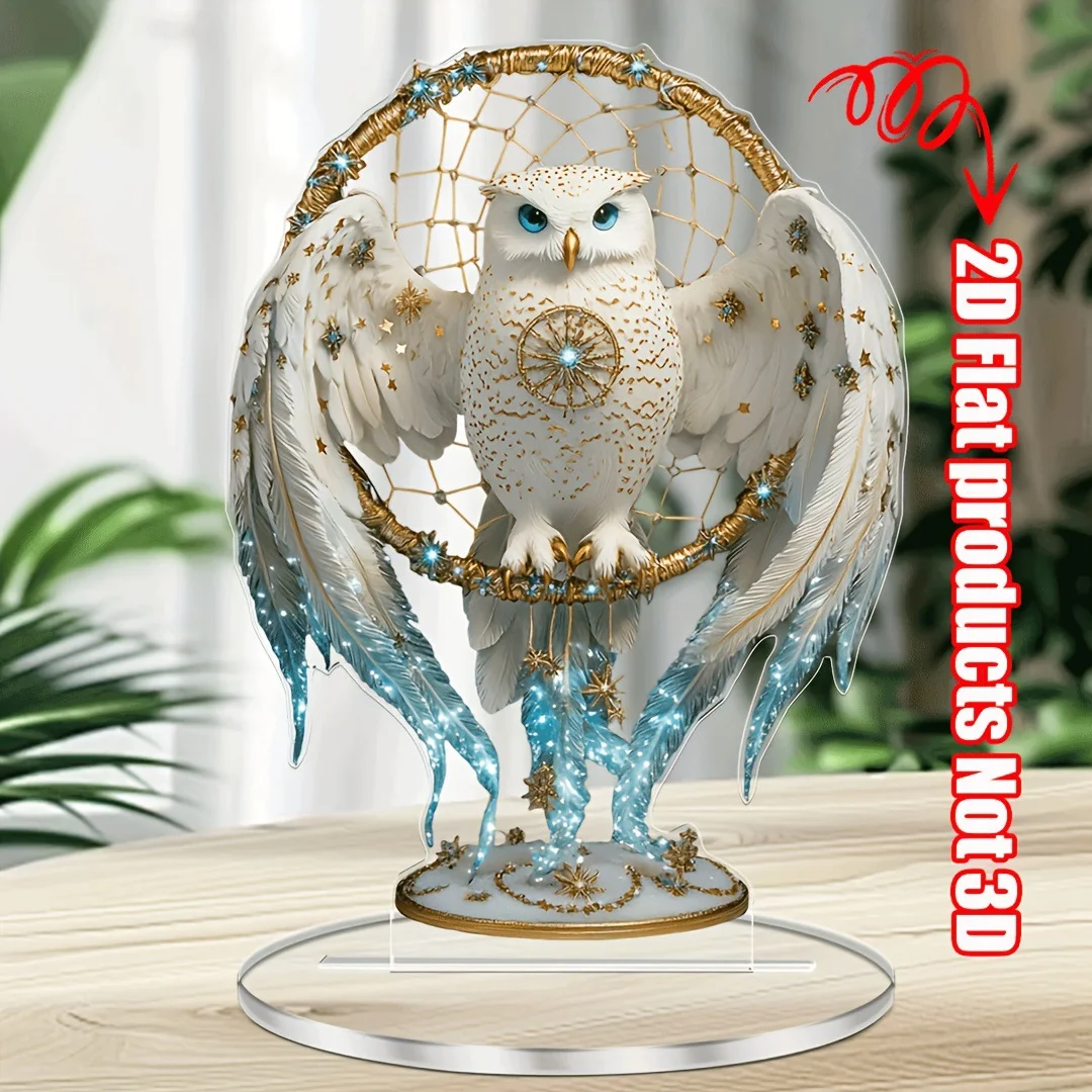 Crystal Owl Desktop Decoration Ornament 1 Piece Office Suitable Festive Birthday Perfect Gift